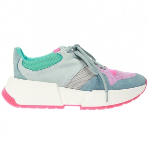 MM6 Maison Margiela Sneakers Women's 38 8 Colorful Suede Designer Luxury Preppy - Picture 1 of 8